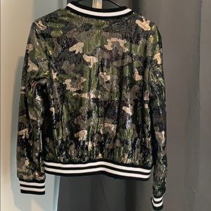 Freshman 1996 Sequined Camo Bomber Jacket